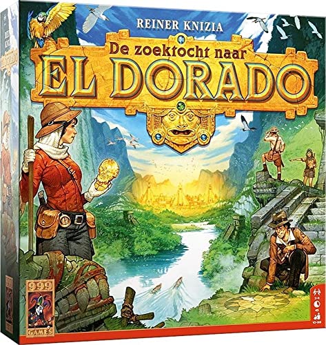 999 Spiele - Die Suchtour nach EL Dorado Brettspiel - ab 10 Jahren - Nominiert für Spielzeug des Jahres 2020, - Reiner Knizia - Modular Board,Deck Building - für 2 bis 4 Spieler - 999-ELD01