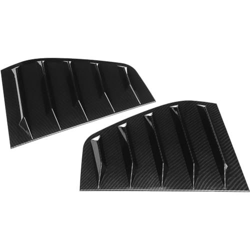 XFANGNB 2pcs Auto Hinteres Seitenfenster Lamellen für VW Golf 7 Golf 7.5 MK7 7.5 GTI 2014-2019, ABS Dreieckige Seiten Heckfenster Fensterladen Vent Shutter Trim,B/Carbon