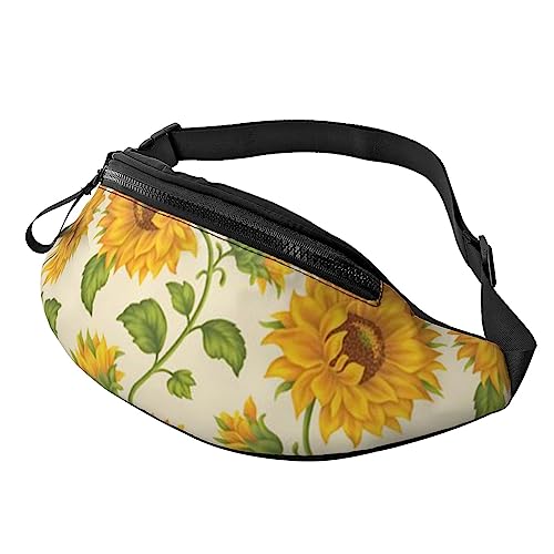 HSJFS Sporttasche mit Weltkarten-Aufdruck, Umhängetasche, lässige Brusttasche, Schöne gelbe Sonnenblume., Einheitsgröße