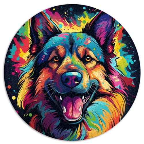 Puzzle, Deutscher Schäferhund, 1000-teiliges Puzzle für Erwachsene, 26,5 x 26,5 Zoll, schwierige Puzzles, tolle Geschenke für Weihnachten