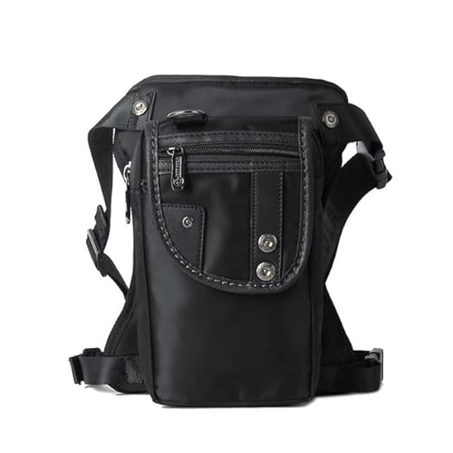 Motorrad Beintasche Motorrad-Beintasche, mehrere Taschen, Hüfttasche, Segeltuch, verschleißfest, for Reisen, Klettern, Reiten, Radfahren Motorrad Tasche Bein(Noir)