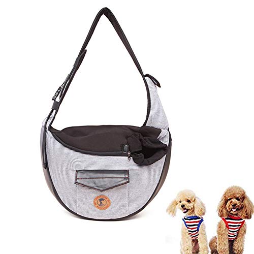 Rysmliuhan Shop Hundetragetasche Kleine Hunde Hunderucksack Kleine Hunde Verstellbarer Hunderucksack Welpenträger für kleine Hunde Hunderucksackträger Gray