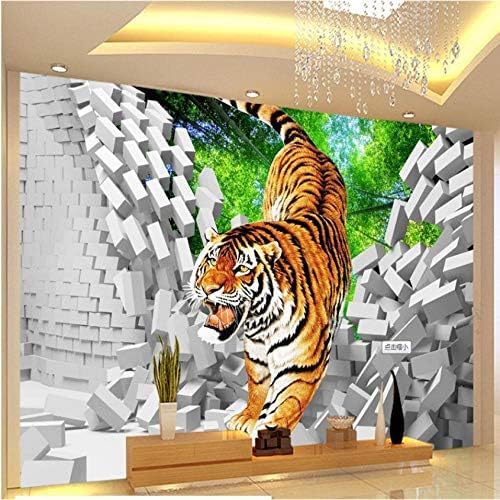 XLMING Porträt Eines Tigers 3D Tapeten Home Esszimmer Sofa Schlafzimmer Wohnzimmer TV Hintergrund-300cm×210cm