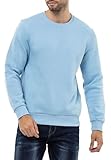 Cipo & Baxx Herren Sweatshirt Rundhalsausschnitt Basic Pullover Hoodie Sweater CL558 Blau L