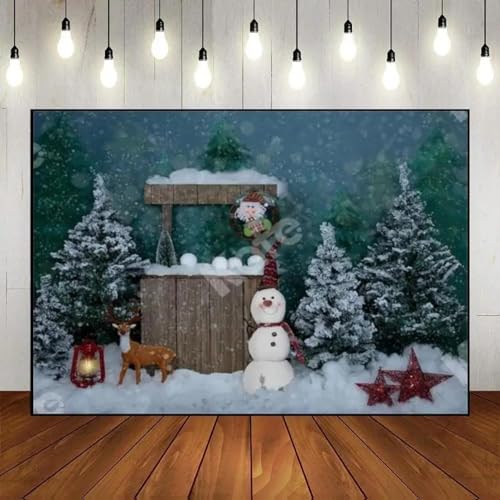 Frohe Weihnachten Rentier Hintergrund Krippe Foto im Freien Geburtstag Hintergrund Tapete Baby Dusche Lichter Karikatur 350x230cm