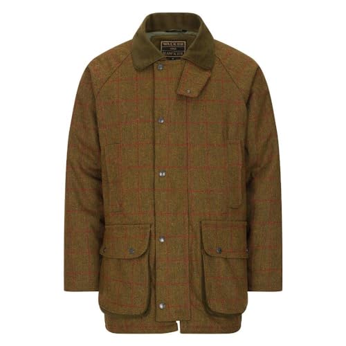 Walker and Hawkes Herren Country-Jacke aus Tweed - für die Jagd geeignet - Rot gestreift - 2XL