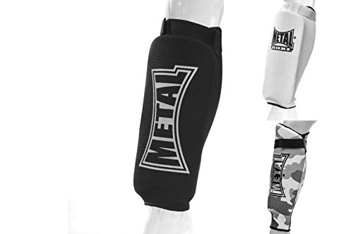 Metal Boxe Protège-Tibia Blanc Taille XL