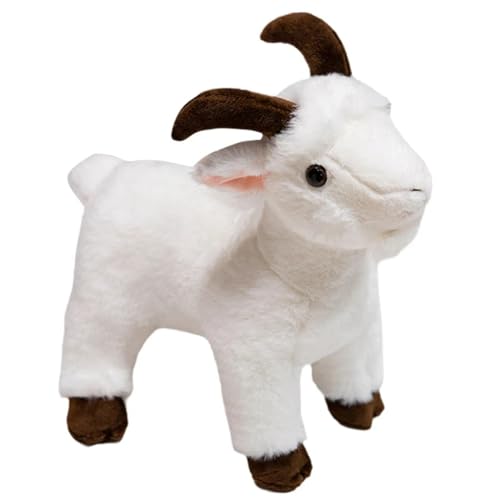 Pluuttiem Ranch Animal Series Weiche Süße Simulation Ziege Lebensechte Plüschtierpuppe Kindergeschenk 40cm A