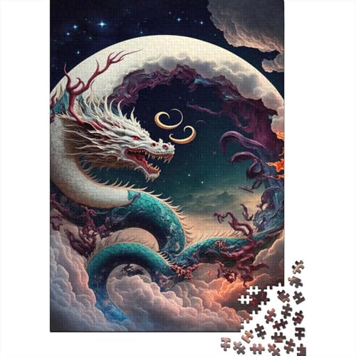 1000 Teile für Erwachsene, schwierige Puzzles, Drachen-Puzzles, Puzzles für Erwachsene und Teenager für anspruchsvolle Puzzlespiele und Familienspiele (Größe 75x50cm)