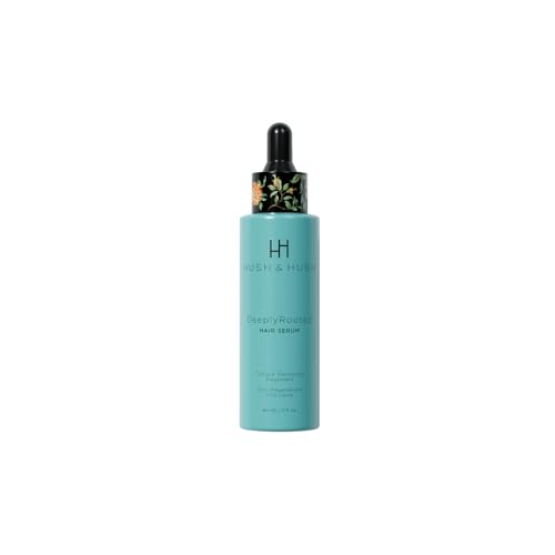 HUSH & HUSH - DeeplyRooted® Hair Serum – Potentes Haarserum für Haarwachstum & Kopfhautpflege – Regeneriert, revitalisiert dünnes, brüchiges Haar – Vegan, parabenfrei, ohne künstliche Duftstoffe 60ml