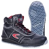 Cofra 78470-000.W39 PUSKAS S3 SRC Sicherheitsstiefel, Schwarz/Rot, Größe 39