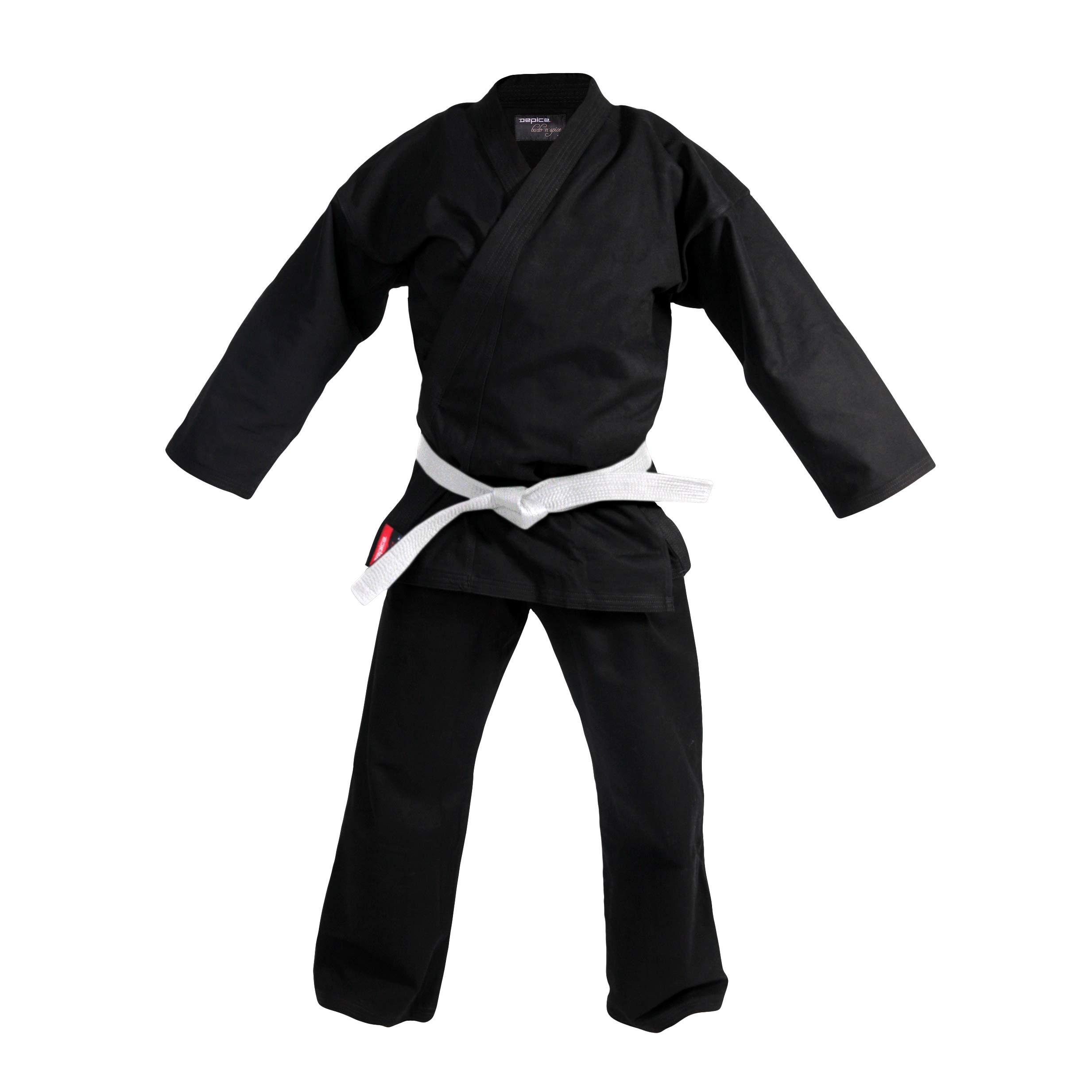 DEPICE Unisex – Erwachsene Kage Karateanzug, schwarz, 160cm