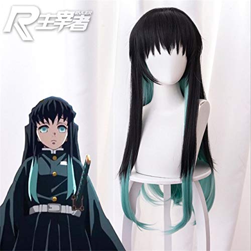 LINLINCD Cosplay wig Cosplay Perücken Dämonentöter: Kimetsu no Yaiba Hashibira Inosuke Tomioka Giyuu Agatsuma Zenits Nezuko Muichirou Tanjirou Rollenperücken Tokitou Muichirou