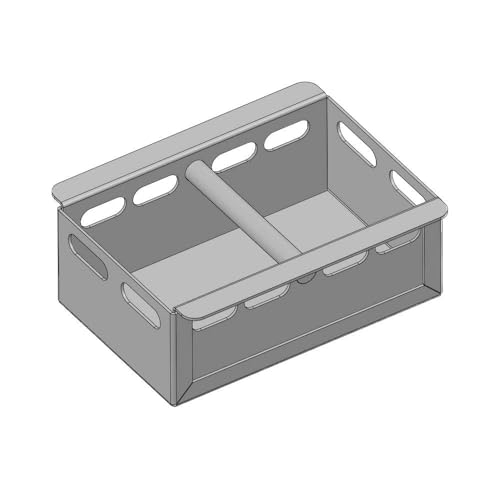 Aschekasten - Für Hark Kaminofen Modelle - Aschkasten aus verzinktem Stahlblech - feuerfest & hitzebeständig - Aschekästen Stahl (207x165x80 mm)