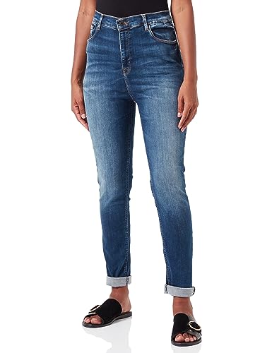 LTB Jeans Damen Jeans Amy X - Jeans Damen Skinny aus Baumwollmischung Skinny Denim Dunkel mit Reißverschluss Hohe Taille - Blau