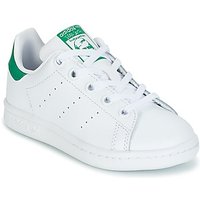 adidas Unisex-Kinder Stan Smith Basketballschuhe, Weiß (Ftwwht/Ftwwht/Green), 28 EU