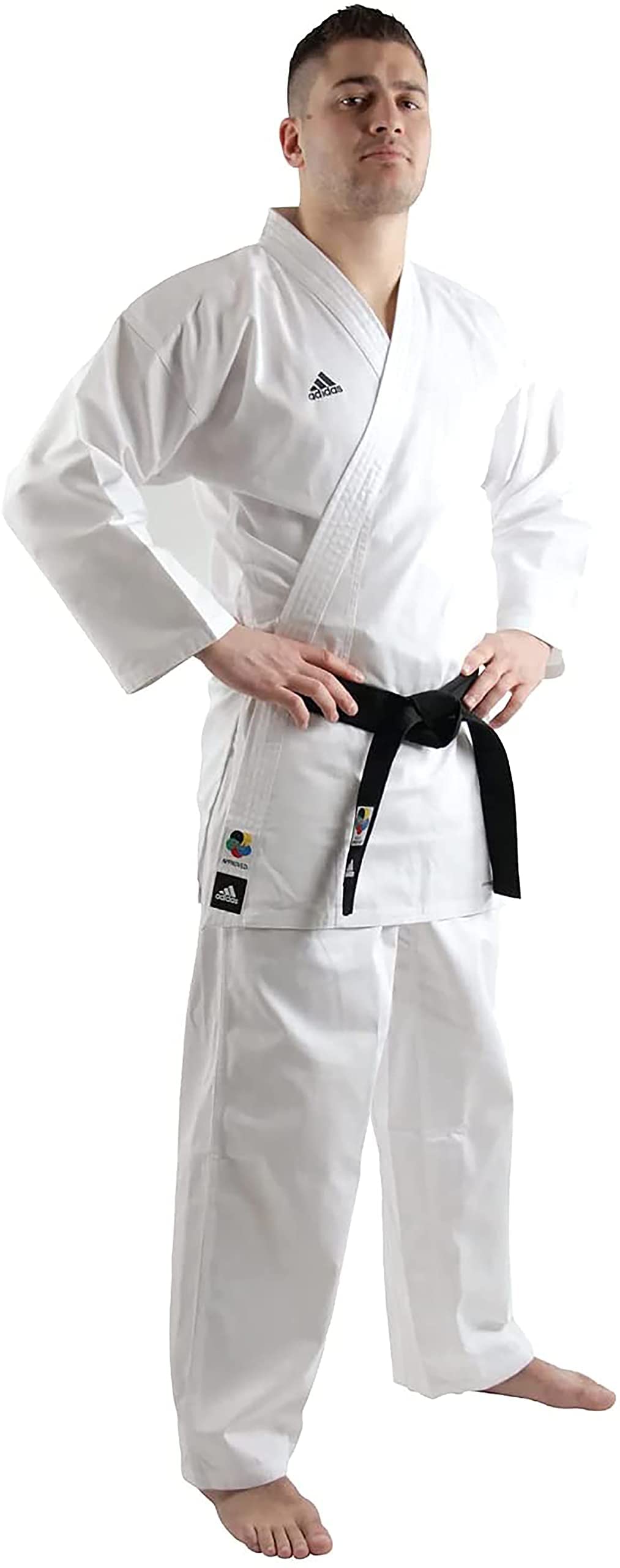 adidas WKF Club Karate-Uniform – 227 g Kampfsport Student Gi, weiß, 200 cm