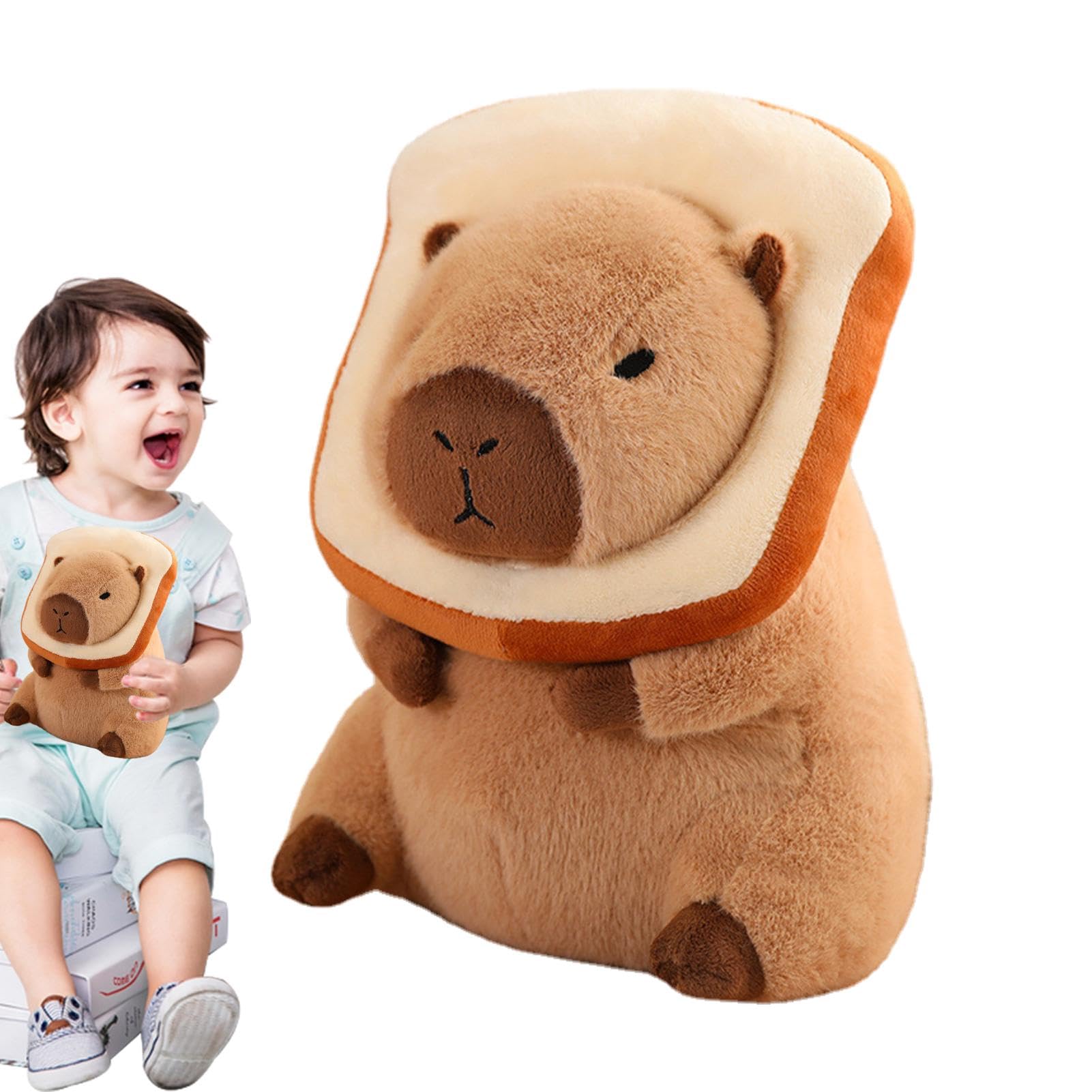 Nbhuiakl Capybara Stofftier | Plüschtiere Capybara Spielzeug | Abnehmbare Kopfbedeckung, Bezauberndes Capybara-Plüschtier für Erwachsene, Kinder und Mädchen, weiche Tiere