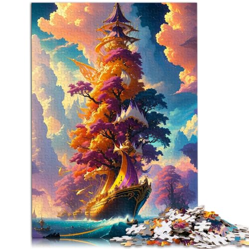 Puzzle-Geschenkweltbesitzer, 1000 Puzzleteile für Erwachsene, Holzpuzzle, lustige Aktivitäten zu Hause, Geburtstagsgeschenk, Reisegeschenke, 1000 Teile (50 x 75 cm)