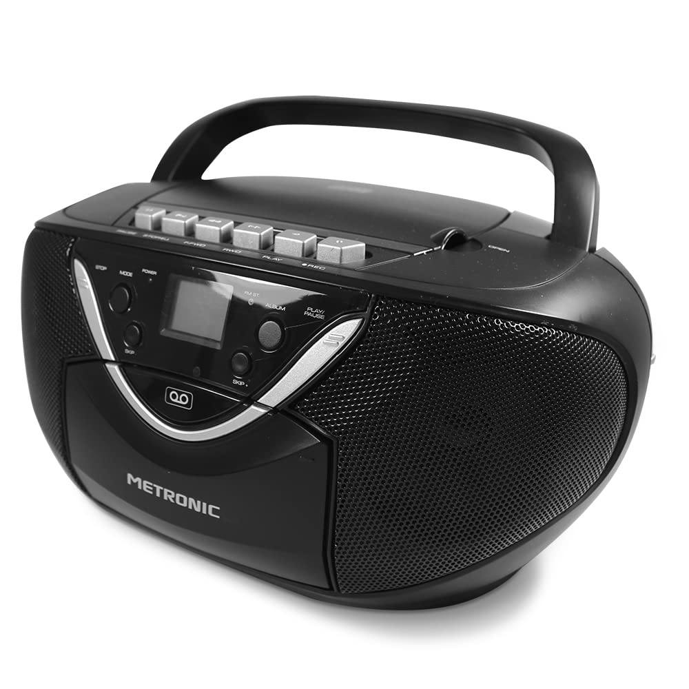 Metronic 477131 CD-Player Tragbar/Kassettendeck für Radio Boombox schwarz