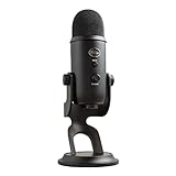 Blue Yeti USB-Mikrofon für Aufnahmen, Streaming, Gaming, Podcasting auf PC und Mac, Mikrofon für Laptop oder Computer, Blue VO!CE Effekte, Verstellbarer Ständer, Plug and Play - Schwarz