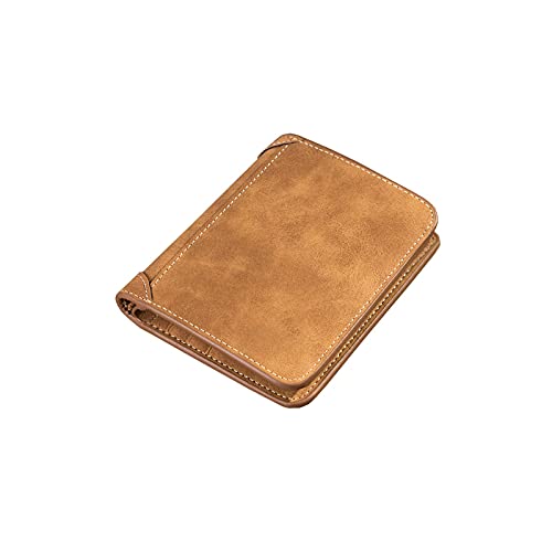 TREGOO Portemonnaie Herren Männerbranche Leder Billfold Slim Hipster Cowhide Credit Card/ICH WÜRDE Inhaber Fügt Münze Geldbörsen Luxus Business Faltbare Brieftasche (Color : F)