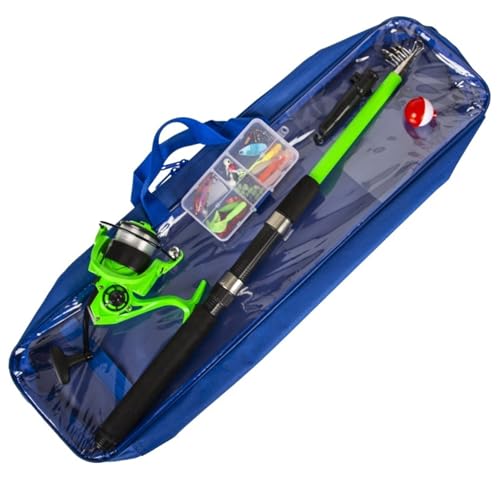 Angelrute und Rolle Combo mit Tackle Bag Fishing Tackle Set Angelrute Teleskop Angelrute für Jungen und Mädchen