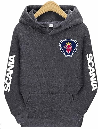 YILILK Hoodie Pullover für Männer für Scania Kapuzen-Sweatshirts Unisex Plain Pullover Casual Pull Over Hoody Tops -Geschenk