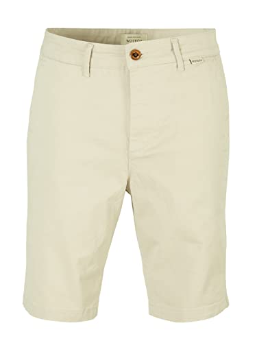 WOTEGA Spring - Herren Short Stretch - Slim Fit Männershort - Herren Chinoshorthose, Beige (Light Taupe 161210), W36