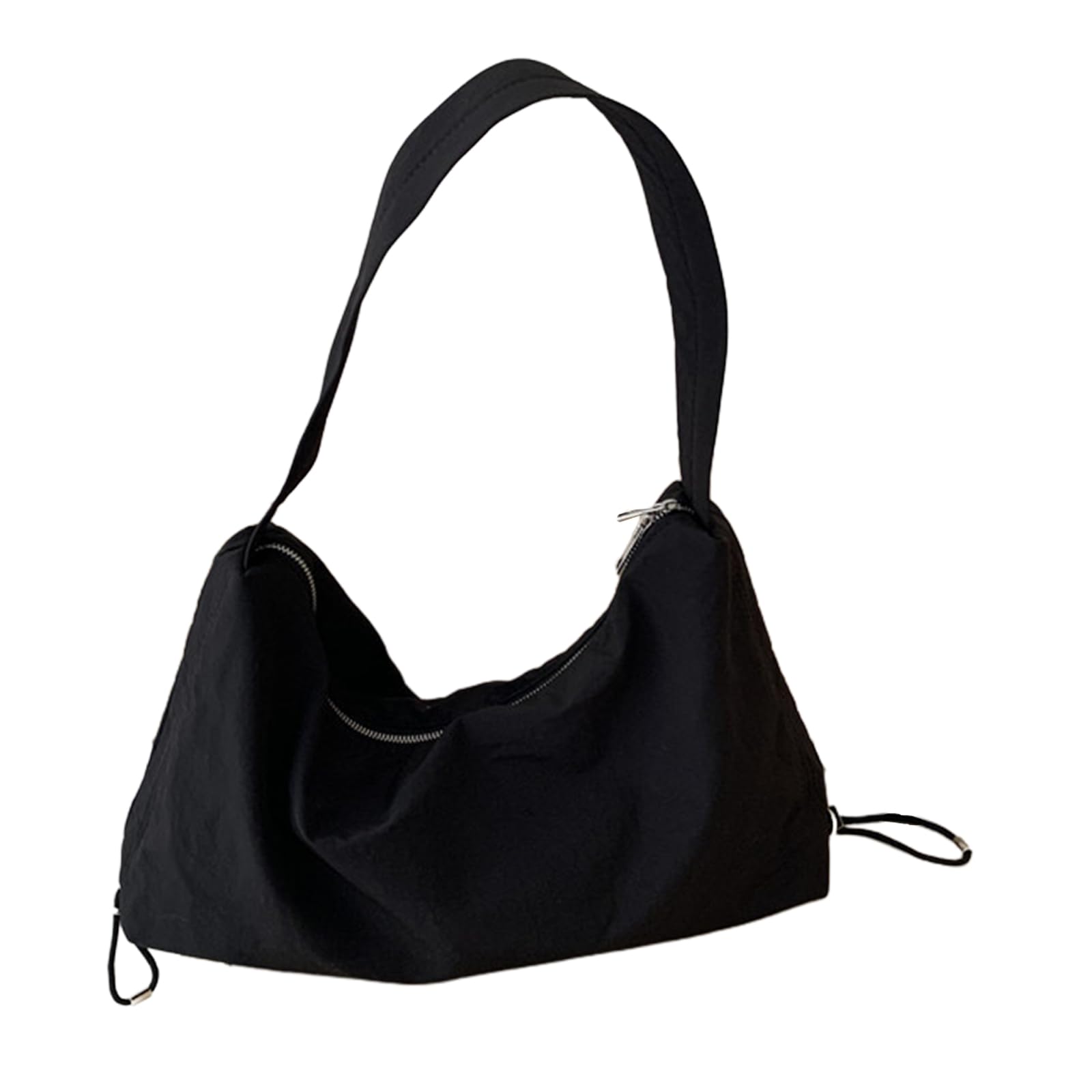 ohodhmnu Damen Tragetasche, einfache Mode, Unterarmtasche, Schultertasche, große Kapazität, Nylon, Einkaufstasche, Pendeltasche, Geldbörse für Frauen, Teenager, Mädchen, Schwarz , Medium