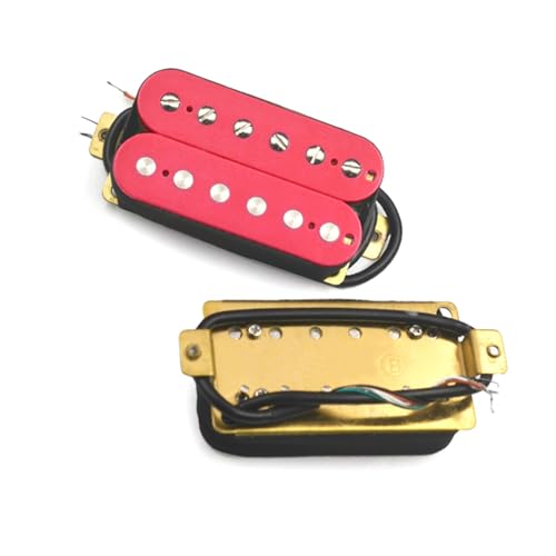 Gitarren-Tonabnehmer E-Gitarre Pickup Coil Spliting Pickup Humbucker Dual Coil Pickup 4 Leiter Kabel N-7.5K/B-15K (Color : Neck and Bridge)