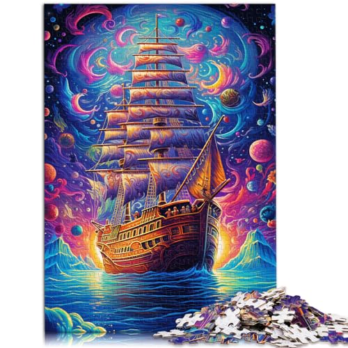 Puzzles Lernspiele Buntes Piratenschiff 1000-teiliges Puzzle für Erwachsene Holzpuzzle Familienaktivität Puzzles 1000 Teile (50 x 75 cm)