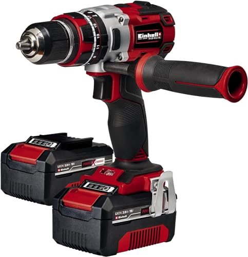 Einhell Akku-Schlagbohrschrauber TE-CD 18 Li-i BL Power X-Change (18 V, Drehmoment 60 Nm, 22 Positionen, Set mit 2 Akkus 3,0 Ah und Ladegerät)