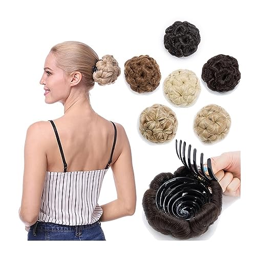 Haarteil Donut-Chignon-Clip-in-Haarverlängerung for Frauen, Blumen-Stil, Haarknoten, Haarteil, synthetische Locken, Klaue im Pferdeschwanz, Haarverlängerung, Hochsteckfrisur-Haarteil Haarverlängerung(