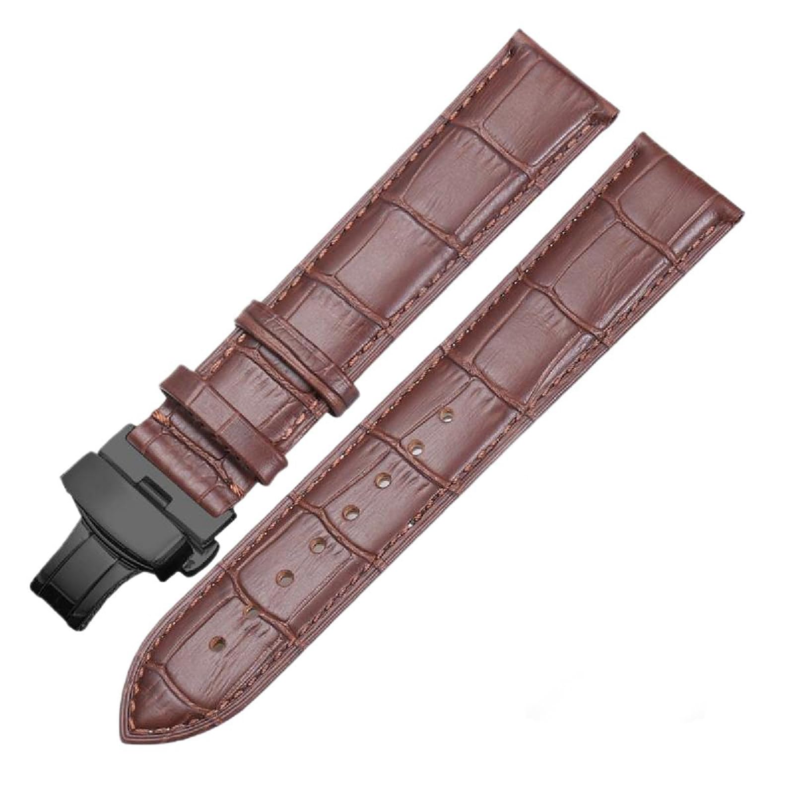 SpaRcz Armband aus echtem Leder, verlängertes Armband, dickes Ersatzarmband, 18-24mm, Farbe 8, 21mm