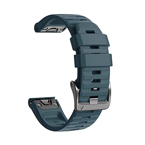 NEYENS 26 x 22 mm offizielle Schraubschnalle Uhrenarmband für Garmin Fenix 6 6X Pro 7 7X 5 5X 935 Epix Silikon Easyfit Armband, 26 mm, Achat