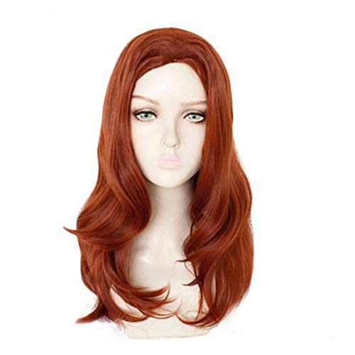 LINLINCD-Black Widow Dark Red Yellow Gradient Wig Mixed Color Synthetic Hair Halloween Carnival Party Costume Cosplay Wigs Adult Kuyb