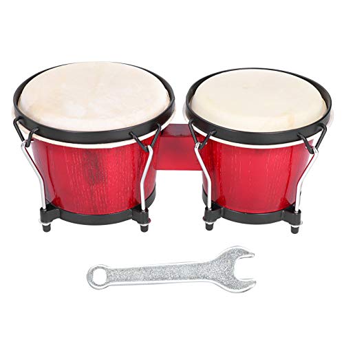 Bongo Drum, hölzerne afrikanische Bongos Drum Djembe Percussion Drum Instrumente Frühes Lernen Rhythmus Spielzeug für Kinder Exquisit und stilvoll Schlagzeug Musikinstrument