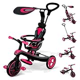 GLOBBER Dreirad und Laufrad All in One – Trike Explorer 4 in 1 – Rosa