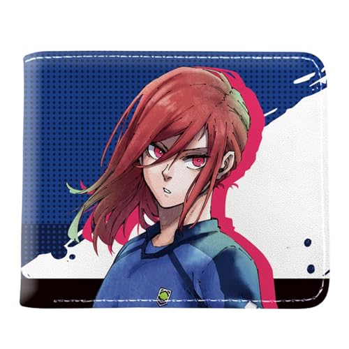 RYNDEX Blue Lo-ck Portemonnaie Anime, Kunstleder Kartenetui Geldtasche mit Münzfach, Kunstleder Kreditkartenetui Scheckkartenetui, für Männer Geschenke(Color:Multicolor 4)