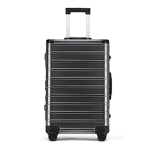 LANAZU Tragbarer Koffer, Reiseaufbewahrungsbox mit Rädern, Handgepäckkoffer aus Aluminium-Magnesium-Legierung, geeignet für Reisen und Urlaub (Grey)