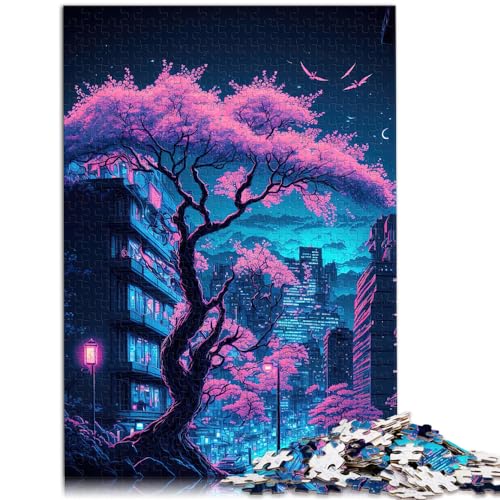 Puzzlespiele „Neonlandschaft“ 1000-teiliges Puzzle Lernspiele Holzpuzzle eignet ganze Familie und dieses 1000-teilige (50 x 75 cm)