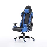 Ergonomischer Gaming-Stuhl, bequemer Computerstuhl für schwere Menschen, verstellbarer Lendenwirbel-Schreibtisch-Bürostuhl mit 360°-Drehsitz, atmungsaktives Leder-Videospiel-Stühle für Erwachsene,