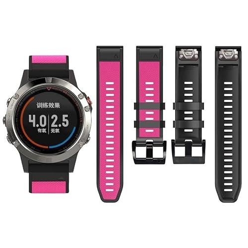 OPKDE 26 x 22 mm Uhrenarmband für Garmin Forerunner 935 945 Smartwatch, Silikon-Wirstband Fenix 5 6 6X 5X Puls Pro 3 3HR S60, Forerunner945-22, Achat