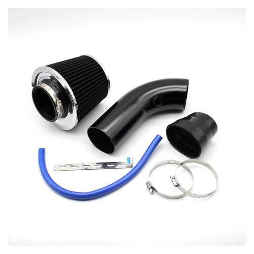 Induktion Schlauch Kit Universal 76MM 3 Automotive Modifikation Pilzkopf Filter Luftfilter Luftfilter Ansaugrohr Aluminium Kit Kaliber Auto Luftansaug(Carbon Silver)