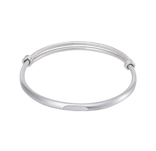 YIHANSS Armband S999 Reines Silber Retro Persönlichkeit Damen Push Pull Armband Armband Schmuck Damenschmuck (Farbe: Silber, Größe: Fuß Silber)