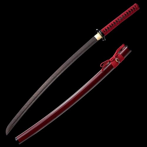 MAUXpIAO Katana aus natürlichem Palisander, handgefertigtes Samurai-Schwert aus Holz mit Scheide, 103 cm Bokken für Ausstellung, Cosplay, Sammlung, Kendo-Training echt/F/103cm