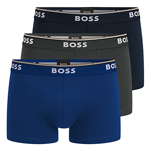 Hugo Boss Herren Boxershorts Unterhosen 10146061 3er Pack, Wäschegröße:XL;Artikel:-487 open blue