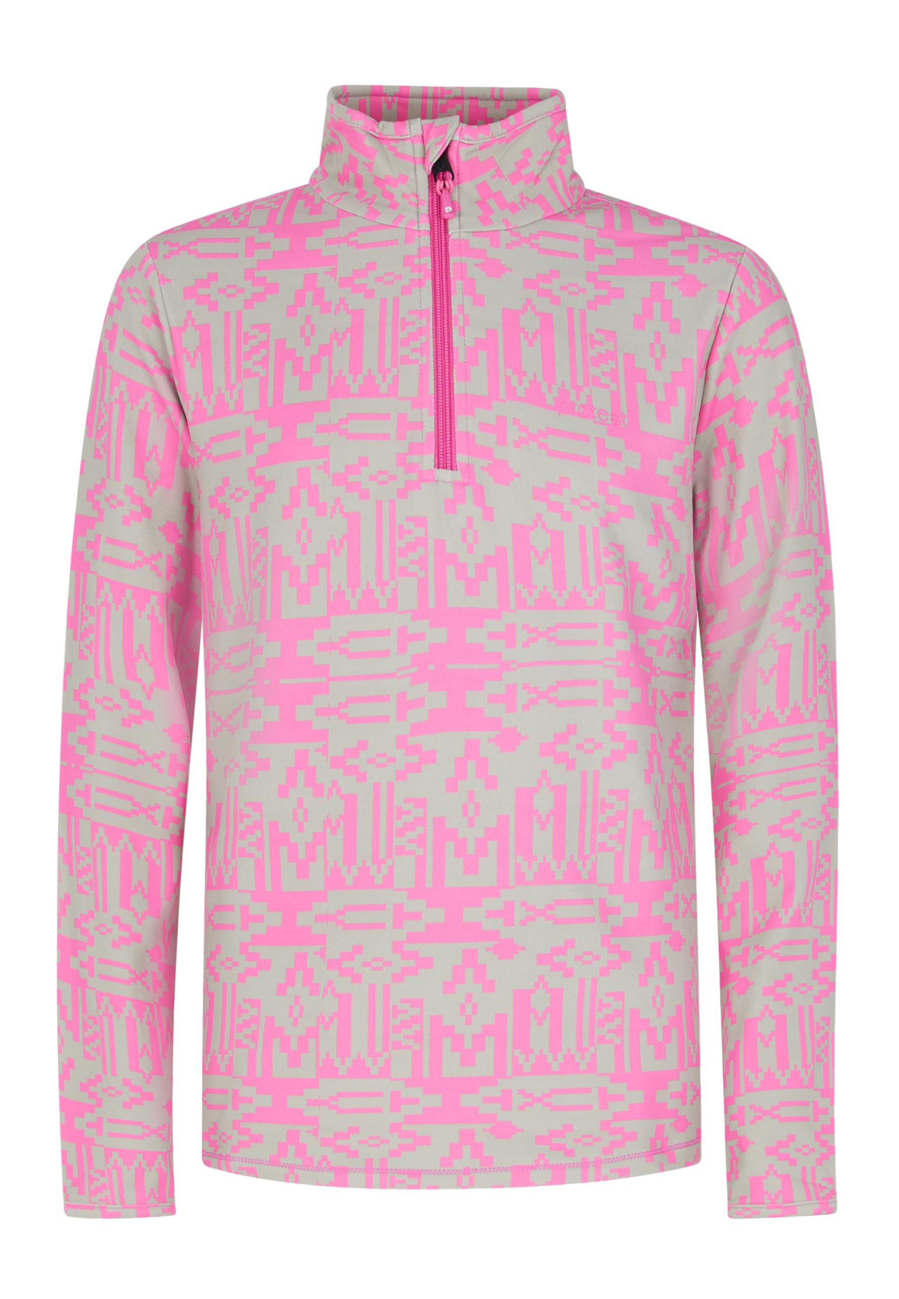 Protest PRTZOAK JR 1/4 Zip Active top Foxy Pink - 140