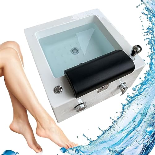 GLBMXDD Acryl-Massage-Fußbad, tragbare Fuß-Spa-Badewanne, Pediküre-Schüssel, Fuß-Spa-Massagegerät, tiefes Fußbad, Spa mit Massage, kann heißes und kaltes Wasser automatisch ablassen und anpassen